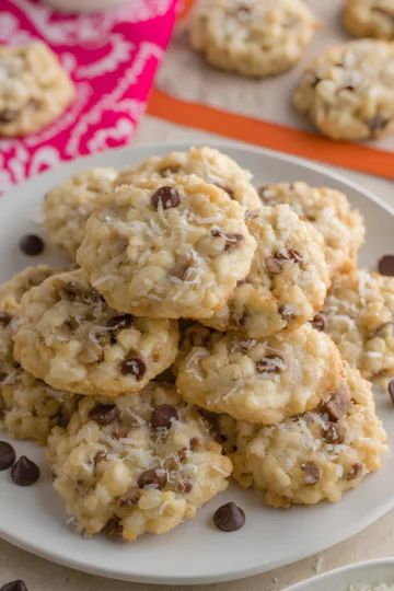 Rice Krispie cookies with chocolate chips