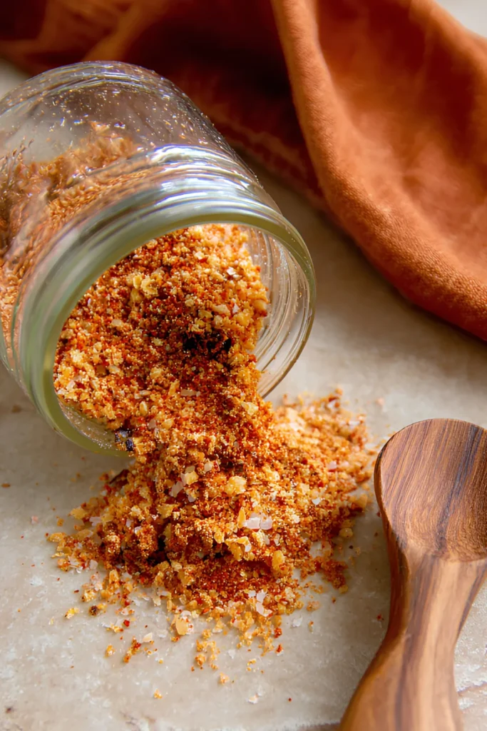 Spilled potato seasoning jar