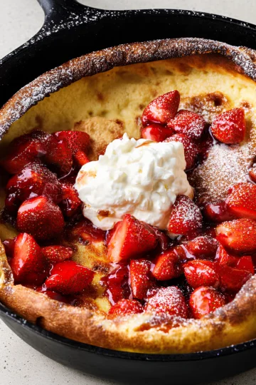 Strawberry Dutch baby pancake