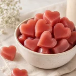 Strawberry gummy hearts