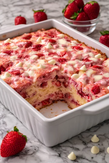 Strawberry white chocolate cake