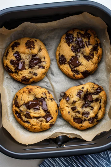 Air fryer chocolate chip cookies