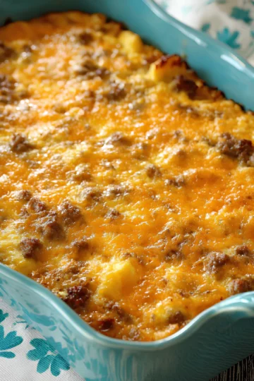 Cheesy breakfast casserole
