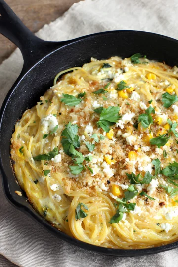 Cheesy pasta frittata