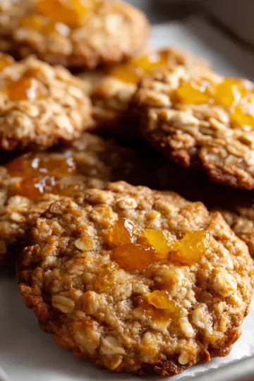 Chewy marmalade oatmeal cookies