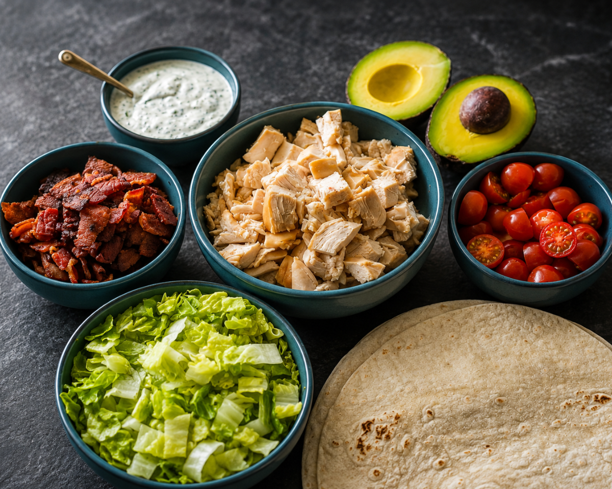 Chicken BLT wrap ingredients