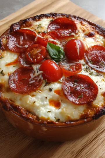 Cottage cheese pizza bowl