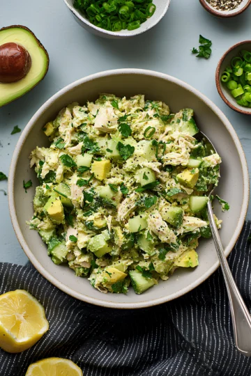 Creamy avocado chicken salad