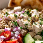 Creamy lemon chicken bowl
