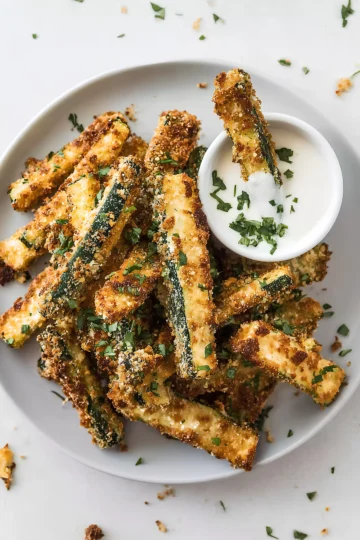 Crispy zucchini fries