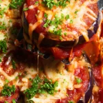 Eggplant lasagna slice