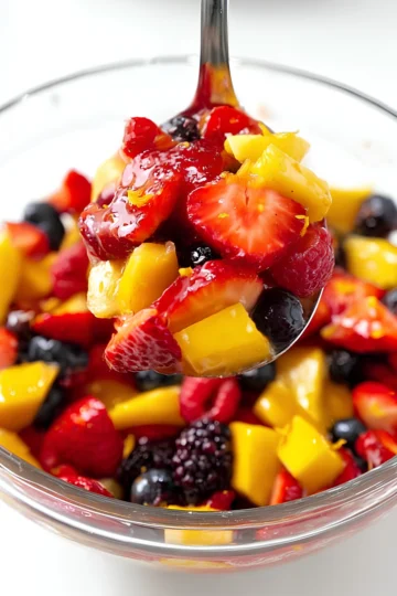 Mango berry fruit salad