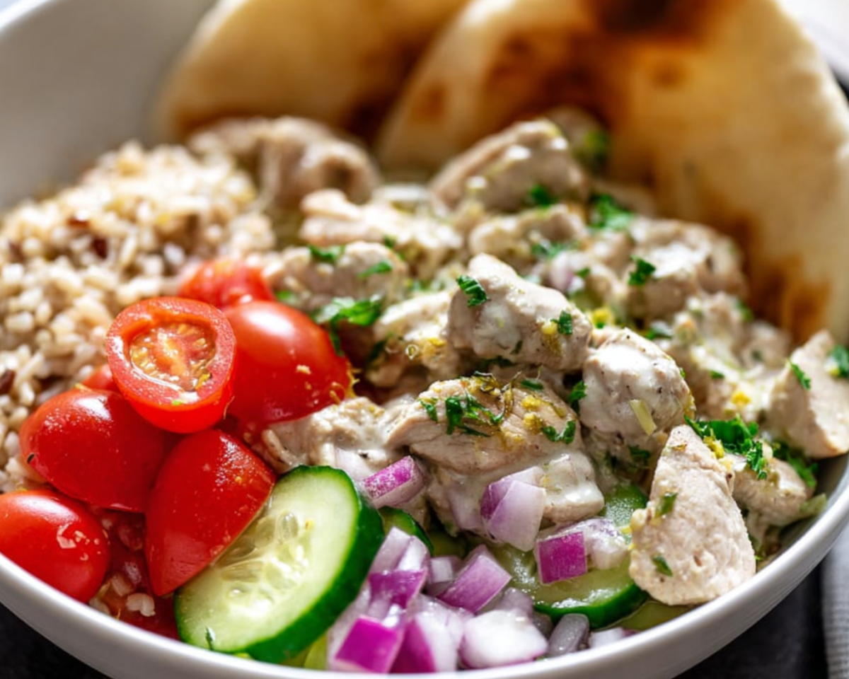 Mediterranean lemon chicken bowl