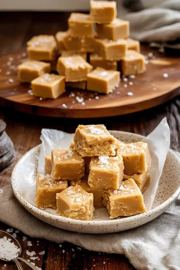 Salted maple fudge