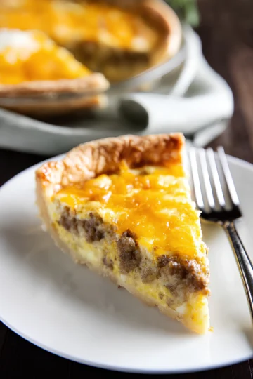 Sausage quiche slice