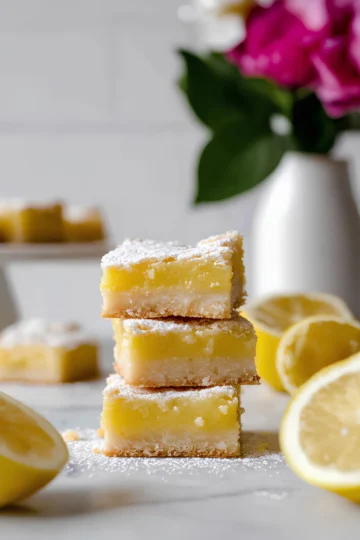 Stacked lemon bars