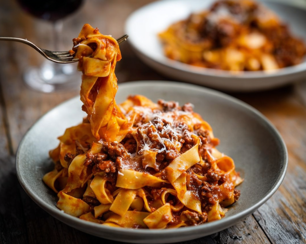 Tagliatelle with beef ragu