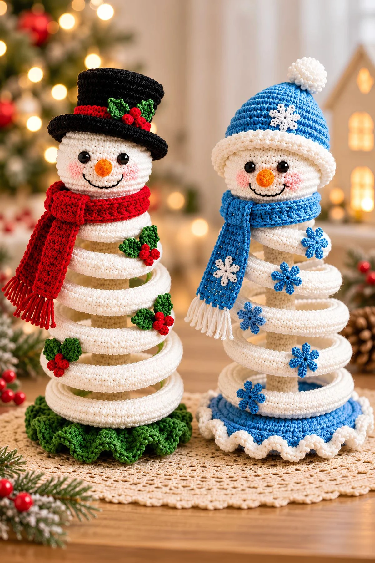 Crochet Spiral Snowman Pattern: Free Holiday Amigurumi